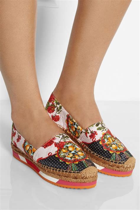 espadrille frau dolce gabbana|Dolce & Gabbana brocade espadrilles.